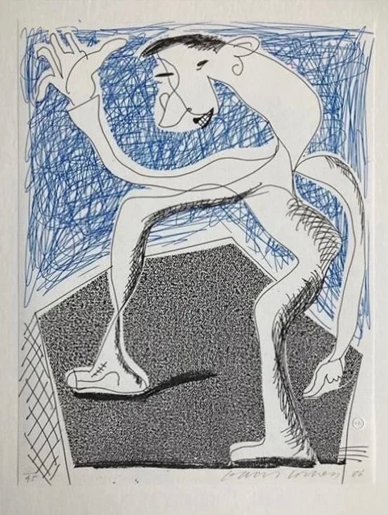 Hockney, David | Waving, 1986 — available on Composition Gallery