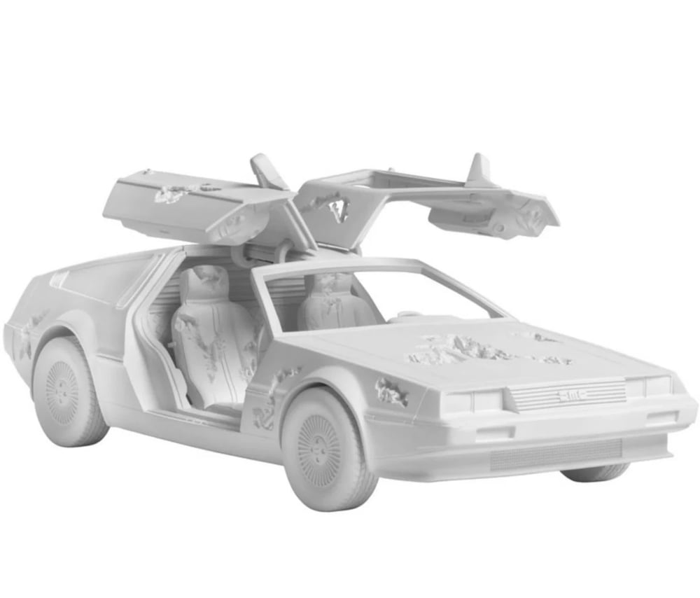 Arsham, Daniel | Eroded Delorean (white), 2021 — available on Composition Gallery