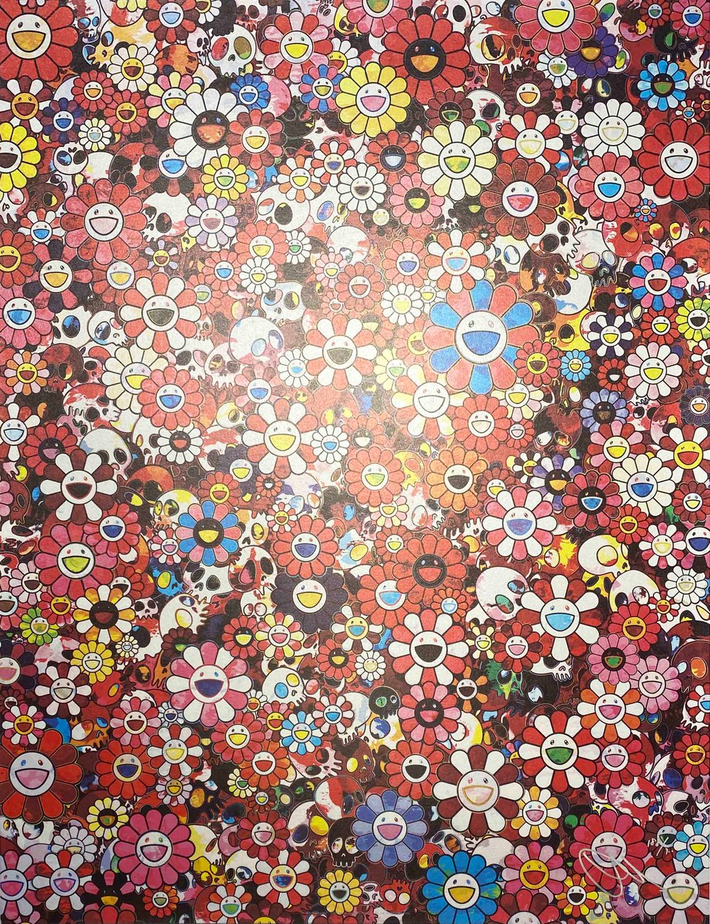 Murakami, Takashi | Skulls & Flowers Red, 2013 — available on Composition Gallery
