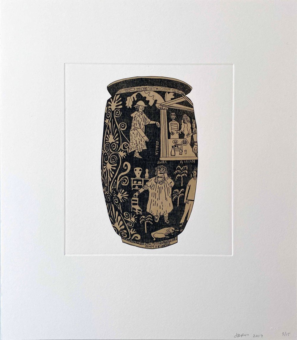 Wood, Jonas | Untitled (7) from 8 Pots, 2017 — available on Composition Gallery