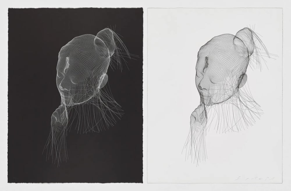 Plensa, Jaume | Wilsis in black and white, 2022 — available on Composition Gallery