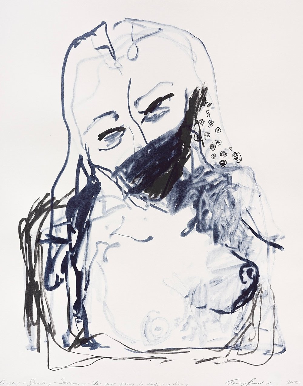 Emin, Tracey | Crying – Shouting – Screaming – Was Not going to help me Live, 2022 — available on Composition Gallery