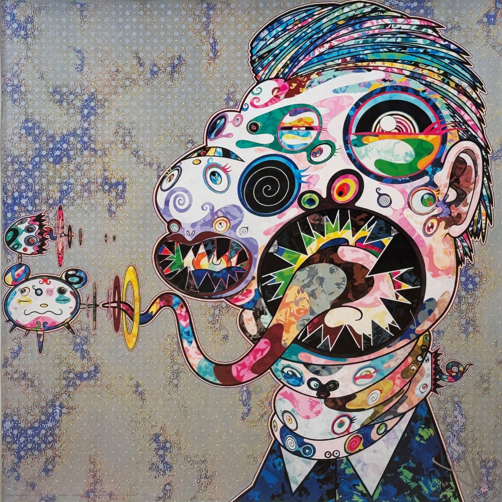 Murakami, Takashi | An Homage to Francis Bacon (Study for Head of George Dyer, Moire), 2016 — available on Composition Gallery