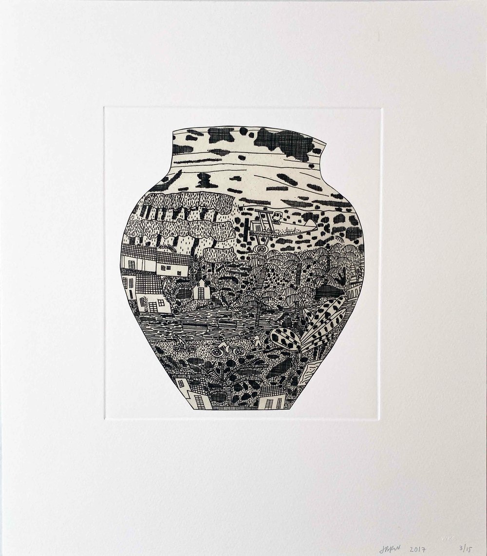 Wood, Jonas | Untitled (2) from 8 Pots, 2017 — available on Composition Gallery