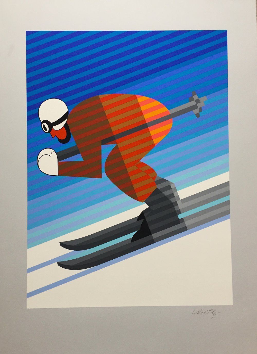 Vasarely, Victor | Skier, 1983 — available on Composition Gallery