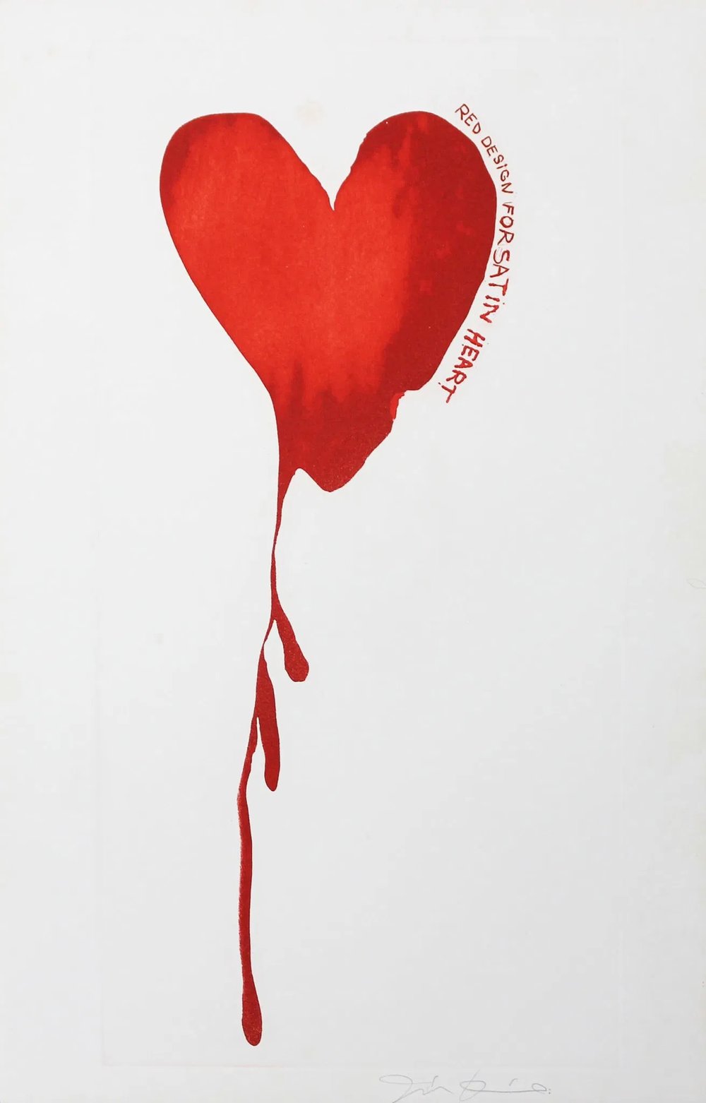 Dine, Jim | Red Design for Satin Heart, Red — available on Composition Gallery