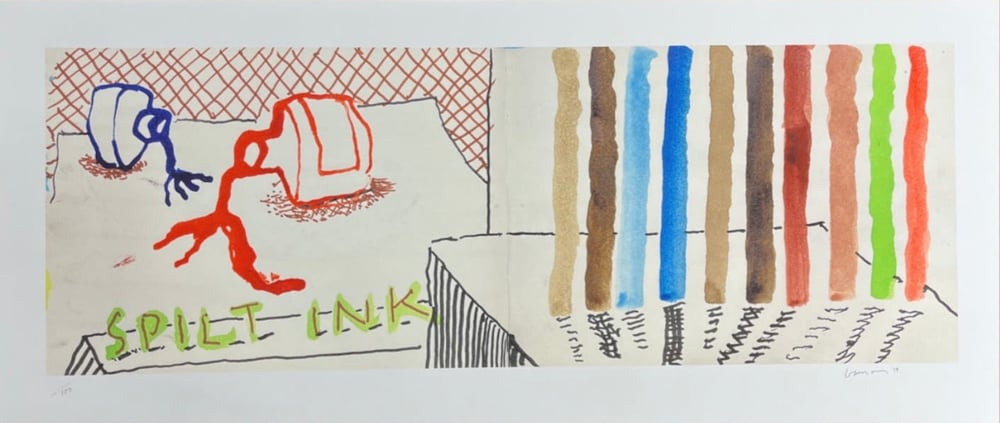 Hockney, David | Spilt Ink with Tests, 2021 — available on Composition Gallery