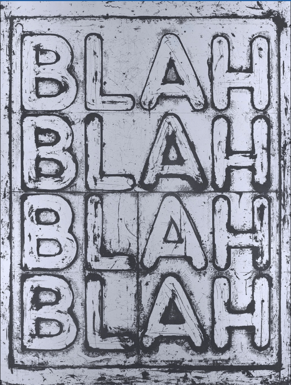 Bochner, Mel | Blah Blah Blah (Inverse), 2022 — available on Composition Gallery