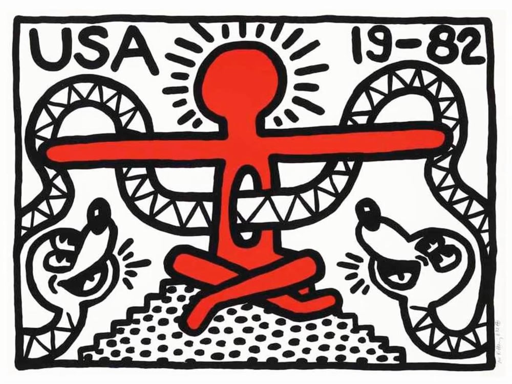 Haring, Keith | USA 19-82, 1982 — available on Composition Gallery