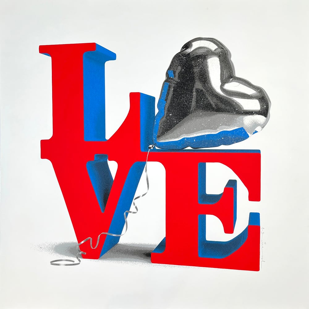Mr. Brainwash | Monumental Love - Red, 2021 — available on Composition Gallery Mr. Brainwash | Monumental Love - Red, 2021 — available on Composition Gallery