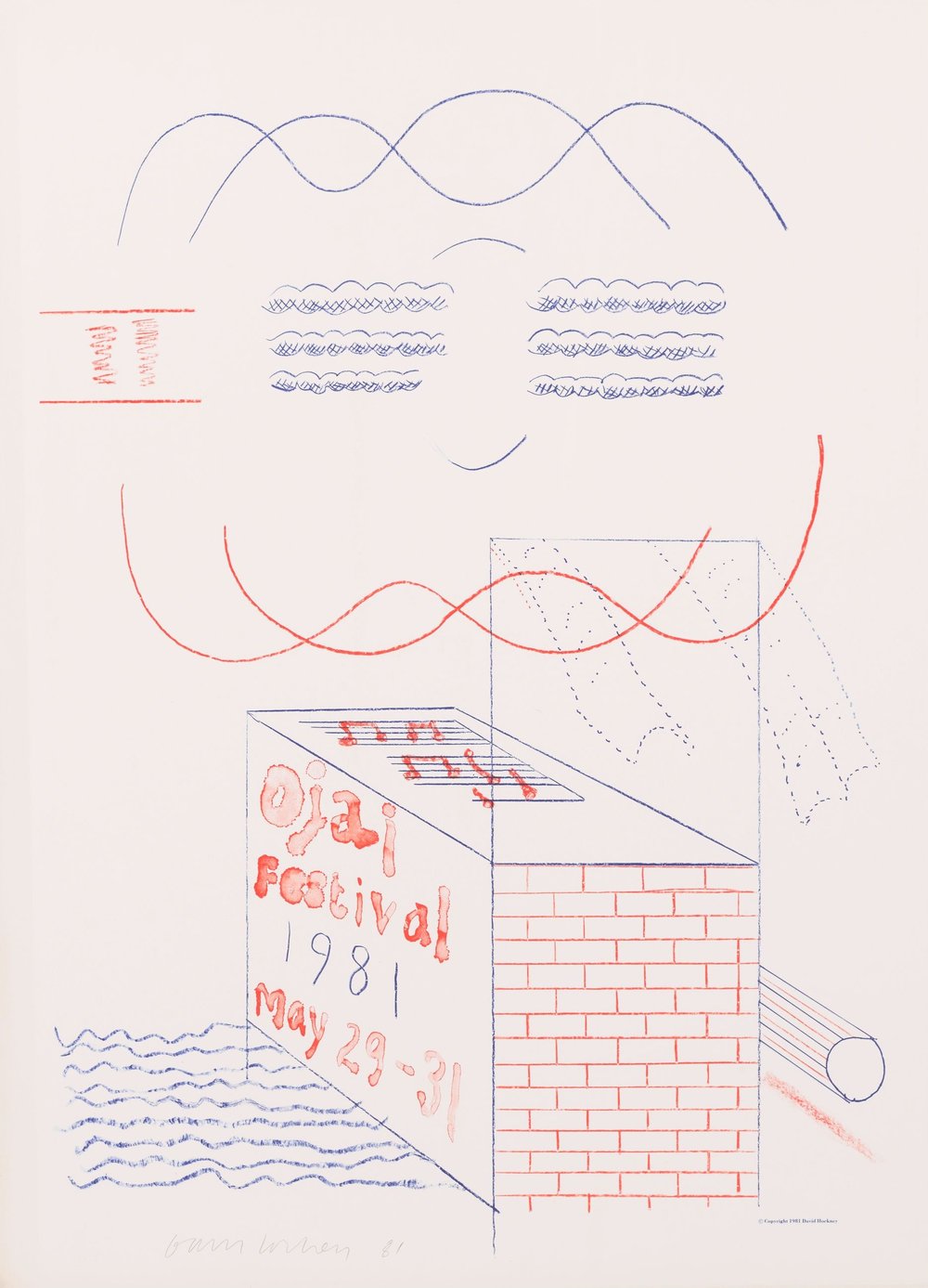 Hockney, David | Ojai Festival, 1981 — available on Composition Gallery