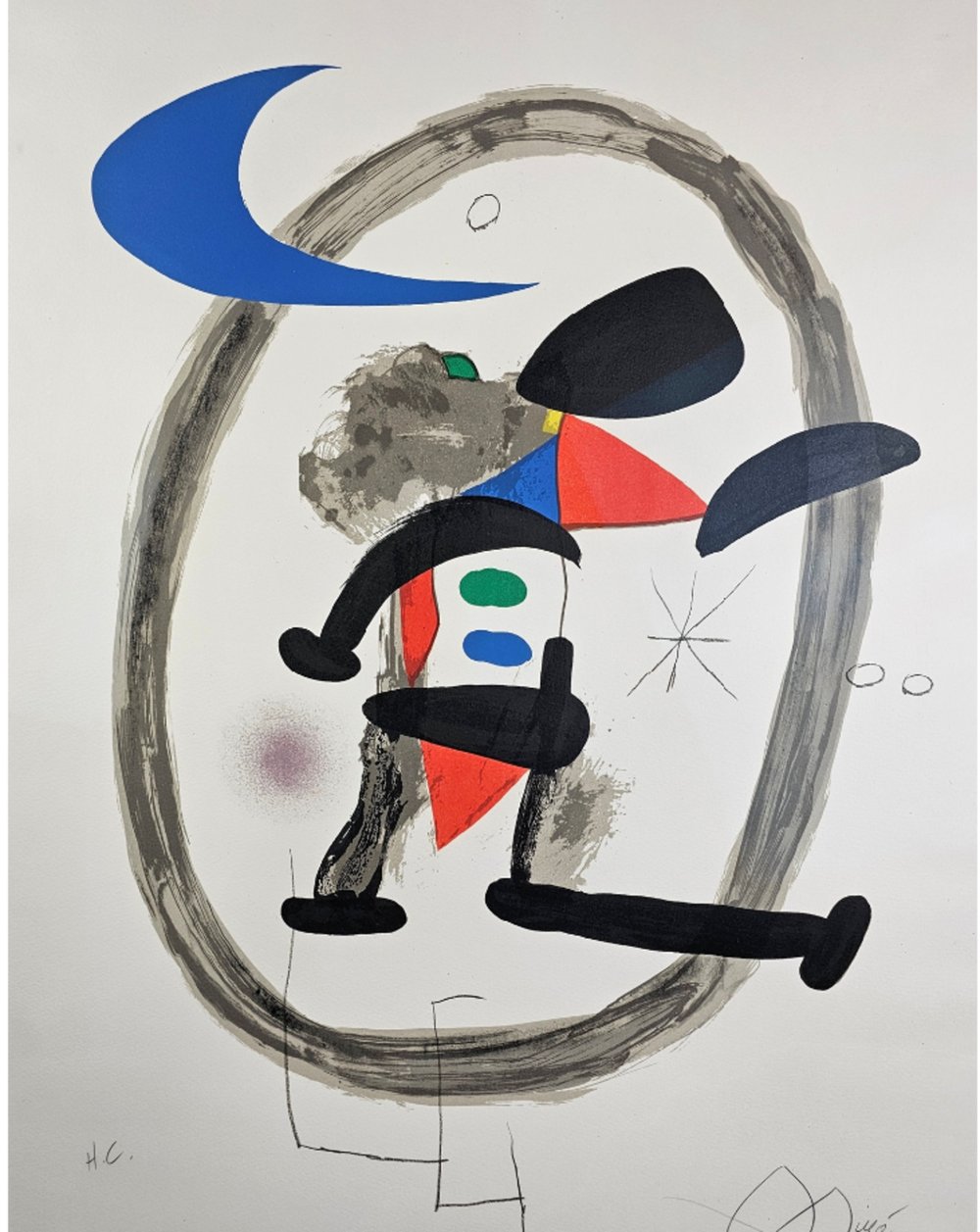 Miró, Joan | Arlequin Circonscrit, 1973 — available on Composition Gallery