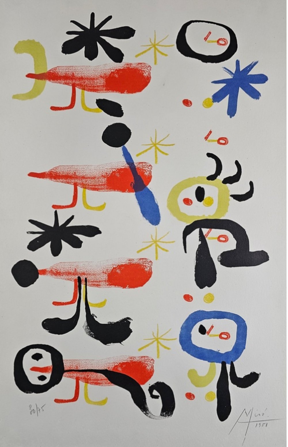 Miró, Joan | Les Oiseleurs I, 1951 — available on Composition Gallery