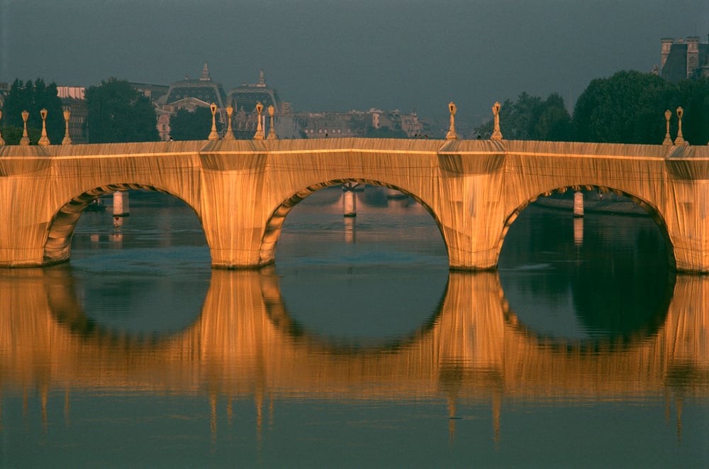 Christo, Javacheff | The Pont Neuf Wrapped Reflecting Bridge PN-150, 1985 — available on Composition Gallery