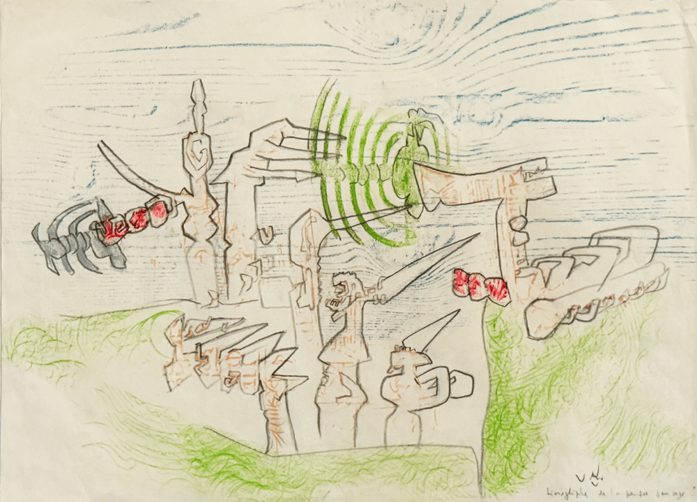 Matta, Roberto | Hieroglyphe De La Pen See, 1975 — available on Composition Gallery