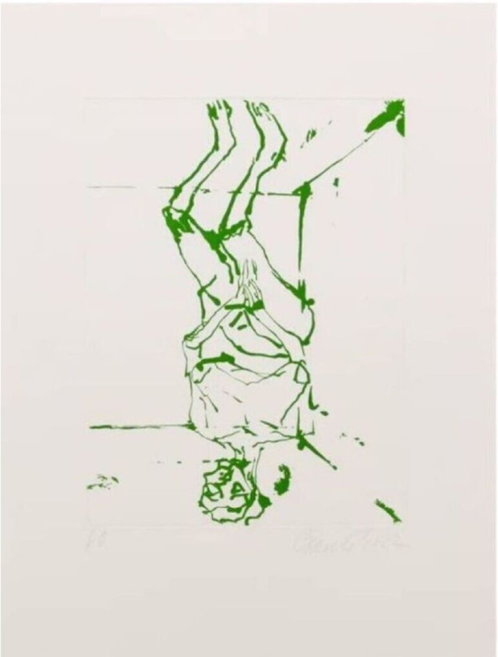 Baselitz, Georg | Serpentine - green, 2022 — available on Composition Gallery