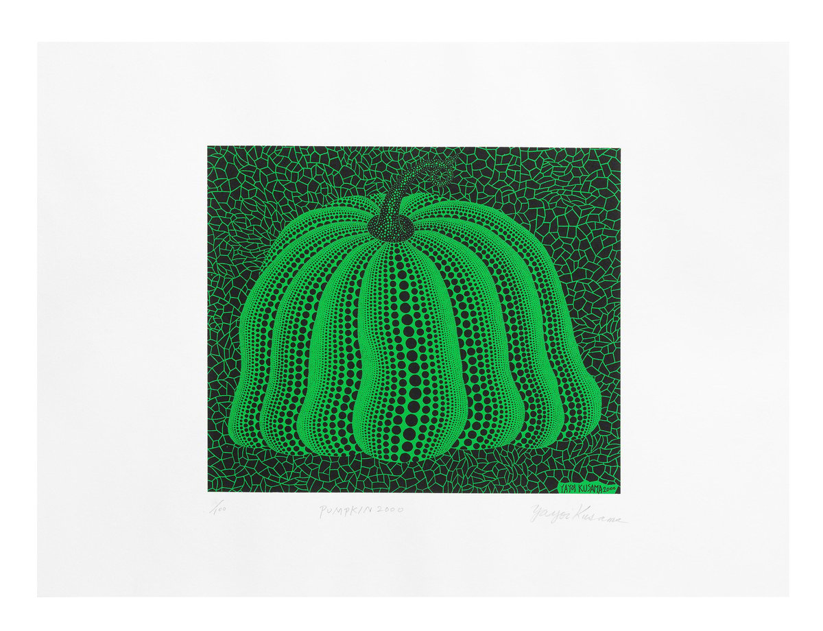 Artwork © Yayoi Kusama - Pumpkin 2000 (Green), 2000