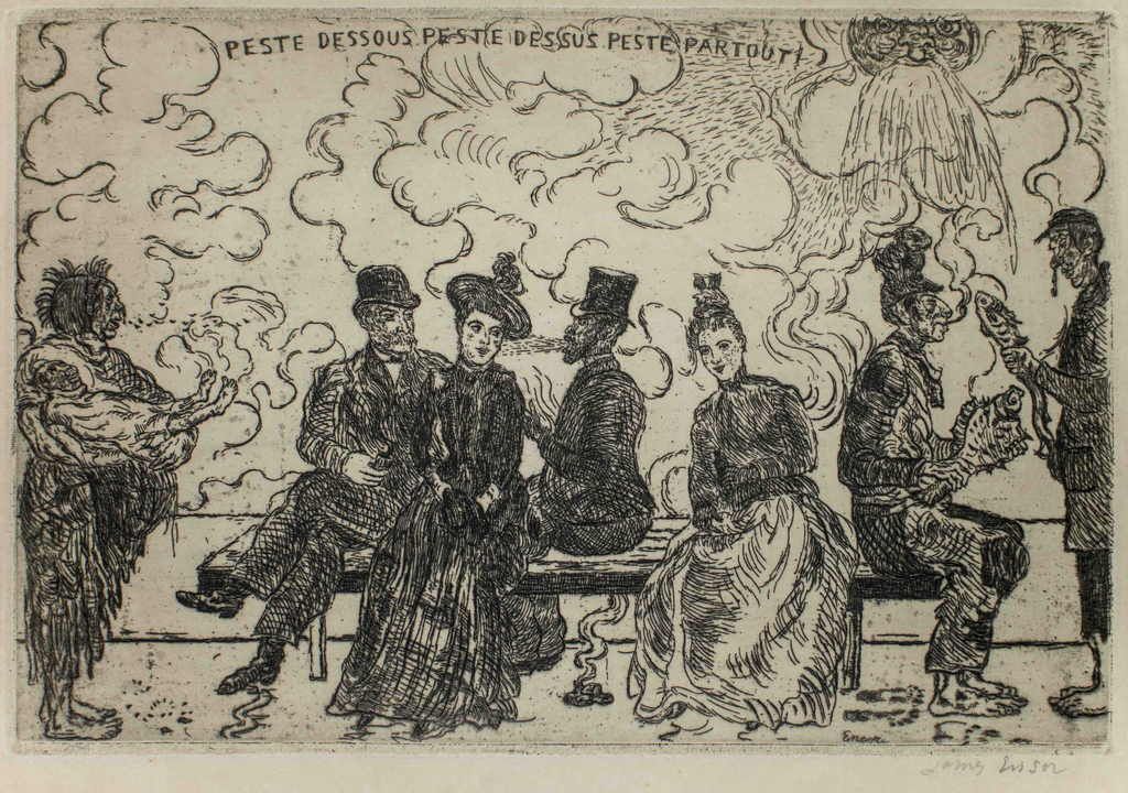 Artwork © James Ensor -  Peste Dessous Peste Dessus Peste Partout!, 1904