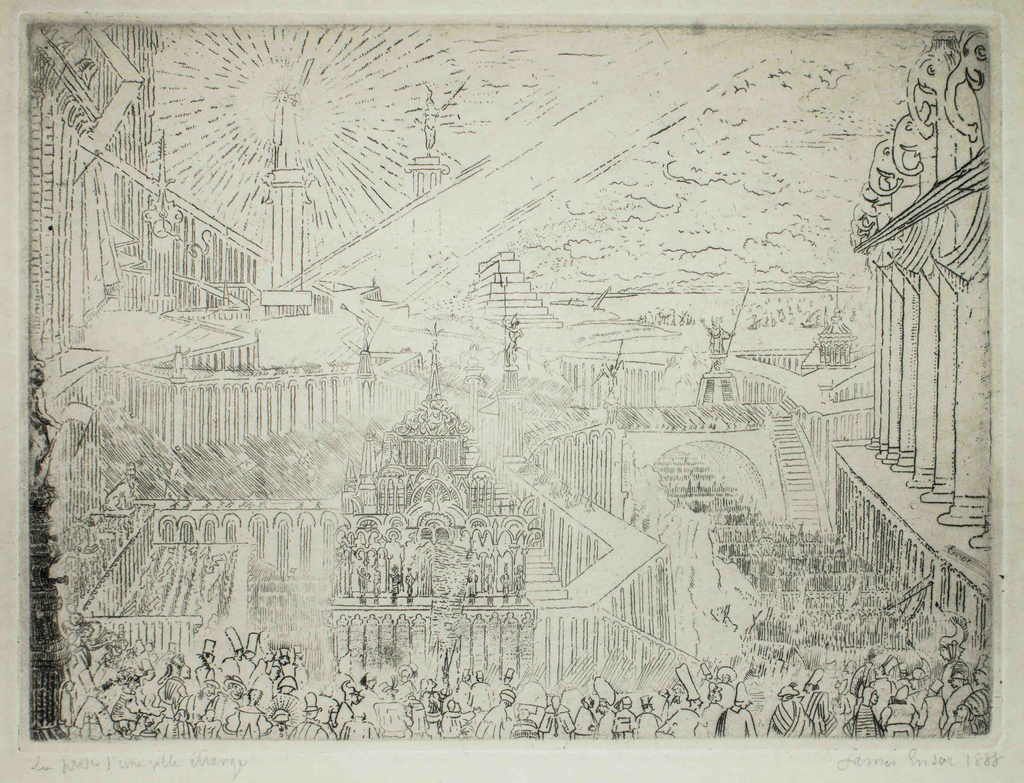Artwork © James Ensor - Capture of a strange town, 1888