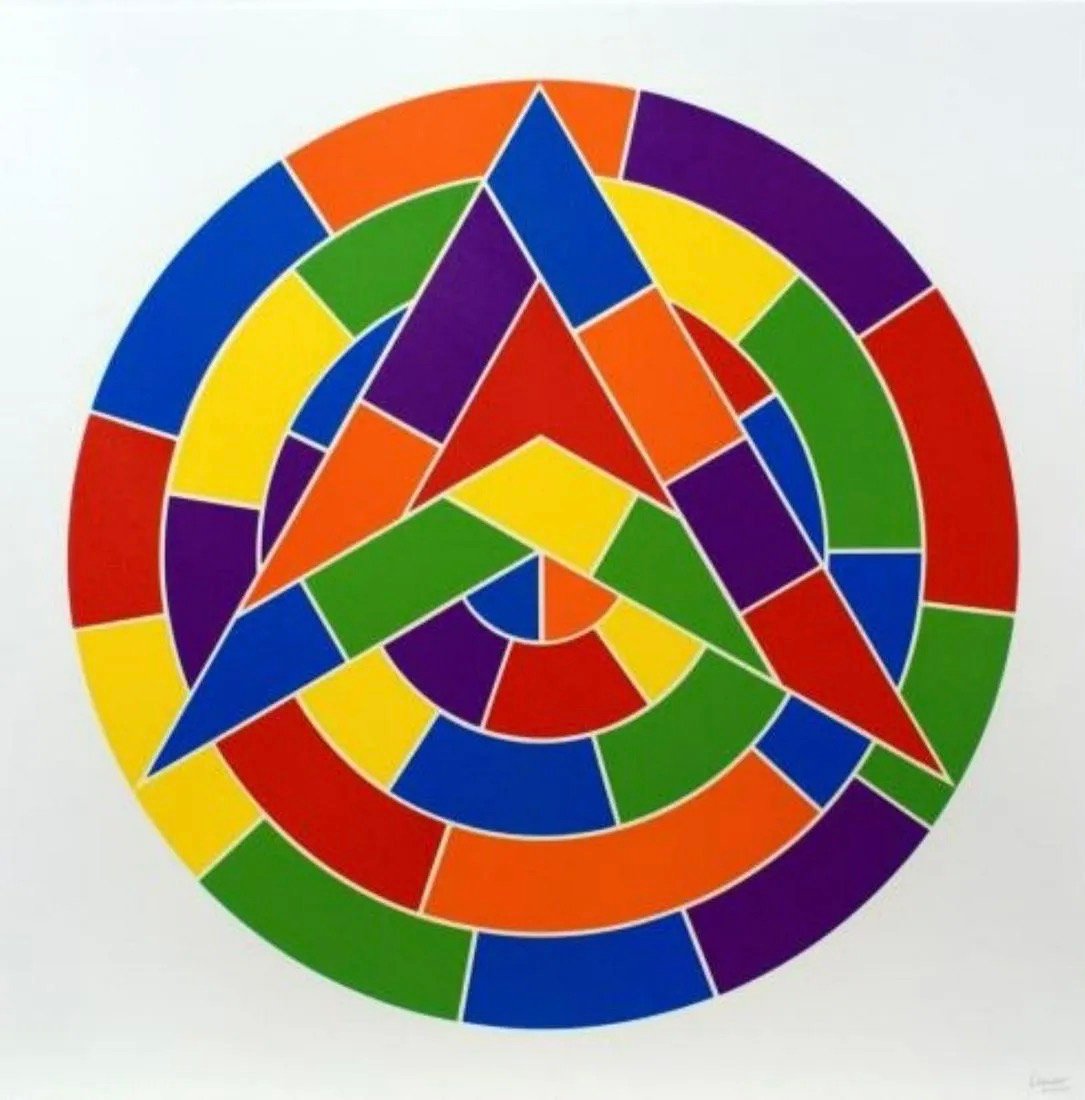  Artwork © Sol LeWitt  - Tondo 1 (3 point star), 2002