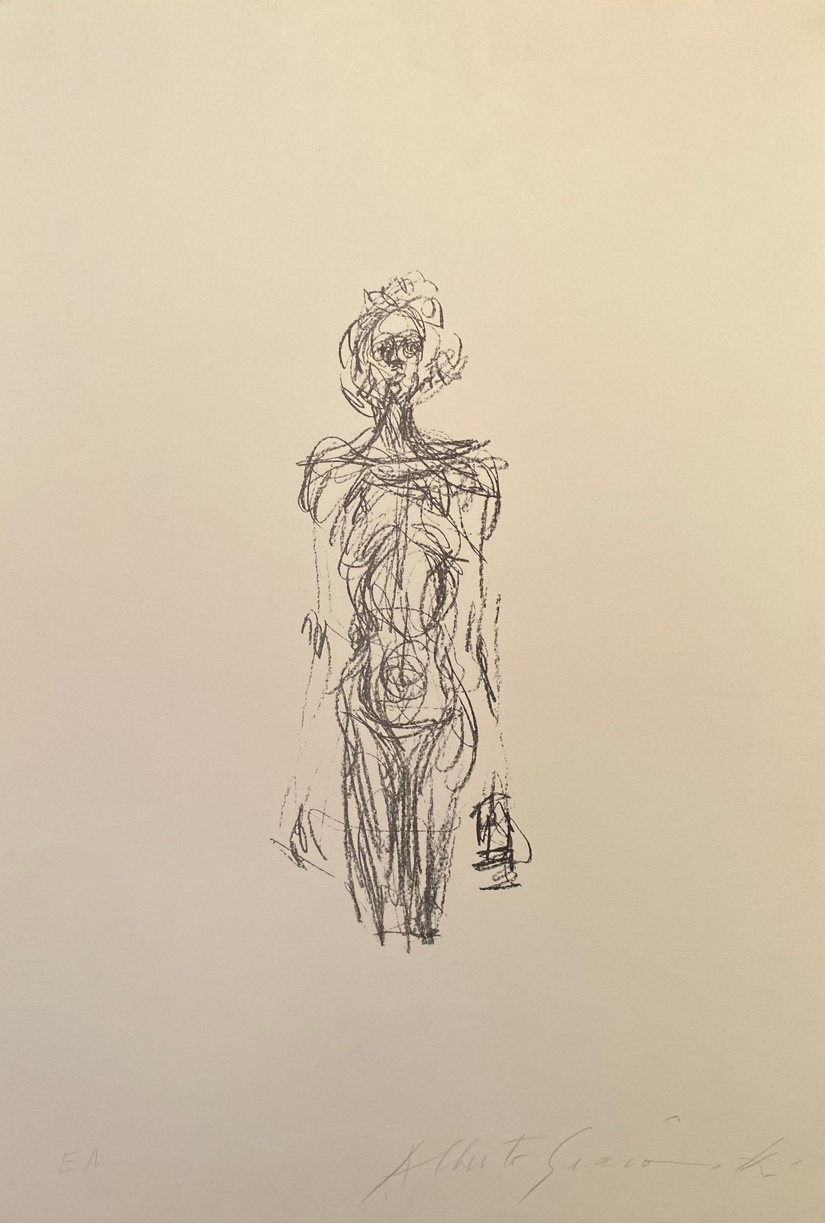 Alberto Giacometti - Femme nue Debout IV - signed, 1961
