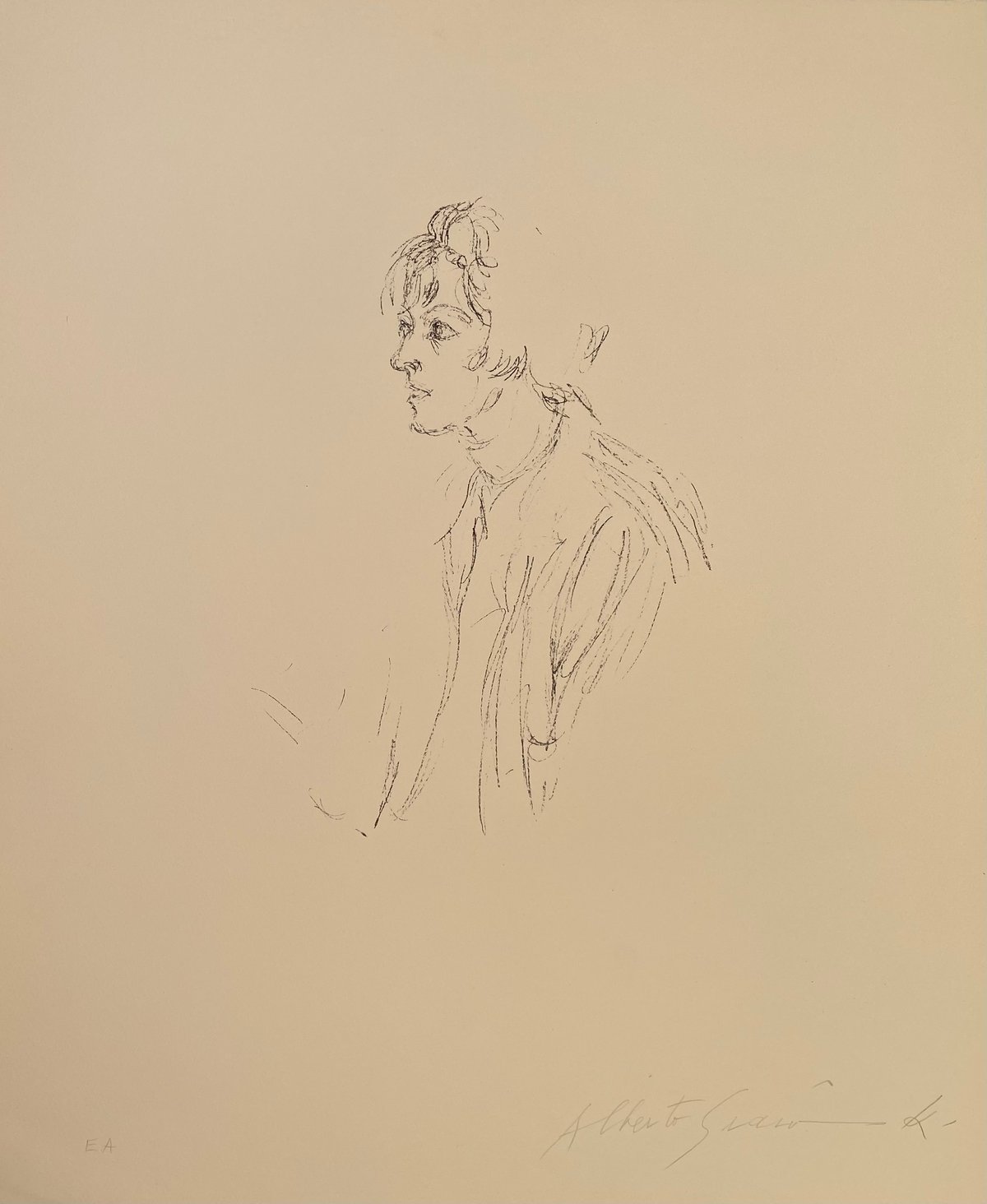 Alberto Giacometti - Buste d'une femme regardant a gauche - signed, 1964 