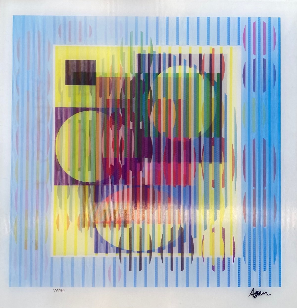 Artwork © Yaacov Agam - Yellow Haze, from The Evolution Suite I, C. 1995