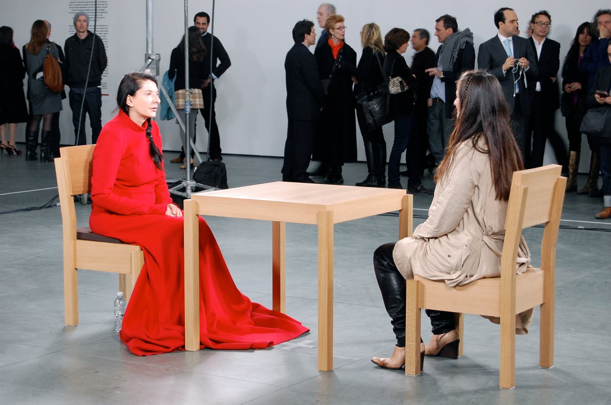Marina Abramovic, The Artist is Present, 2010, Museum of Modern Art, New York, 9 March – 31 May 2010. © Andrew Russeth  / Flickr