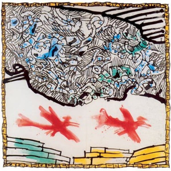 Artwork © Pierre Alechinsky - Vol Augural, 1990