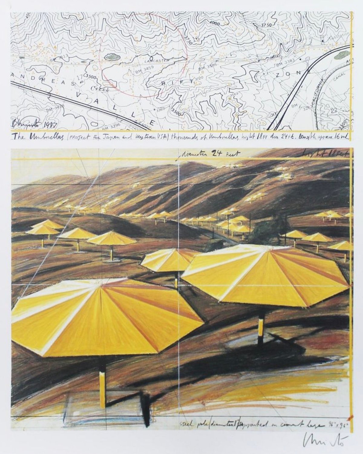  Artwork © Javacheff Christo - The Umbrellas (Project for Japan and Western USA), 1987