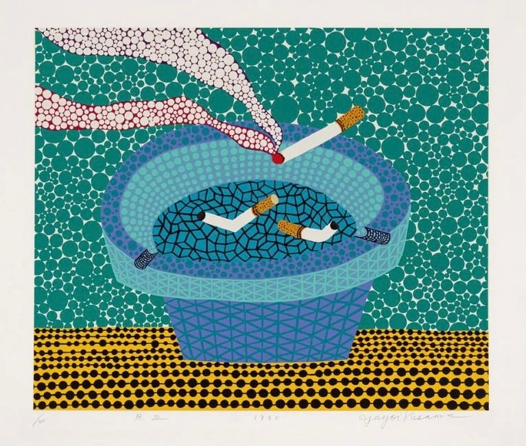 Artwork ©  Yayoi Kusama - Ashtray, 1990