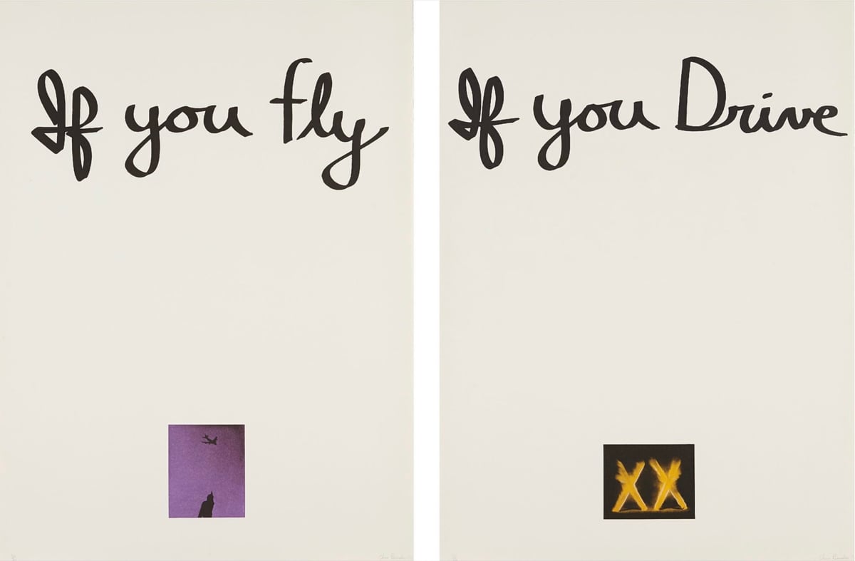 Chris Burden - If You Fly, If You Drive (diptych) Prints, 1973