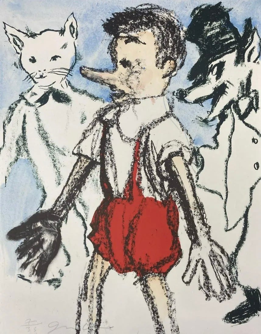 Artwork © Jim Dine - Untitled from Pinocchio Suite, 2005