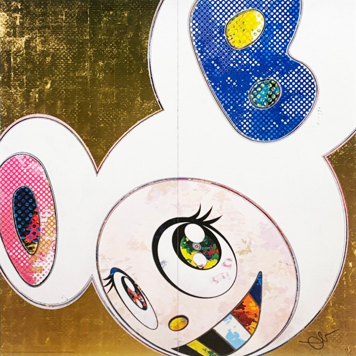 Artwork © Takashi Murakami - DOB in Pure White Robe (Pink & Blue), 2013