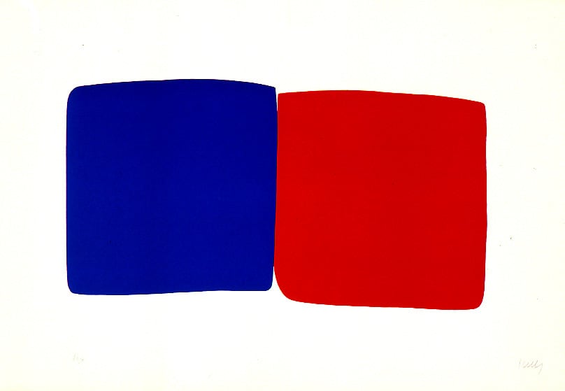 Artwork © Ellsworth Kelly - Dark Blue and Red (Bleu Foncé et Rouge), 1964 -1965