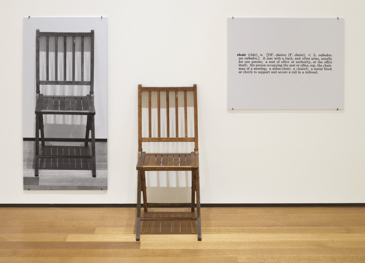 Joseph Kosuth - One and Three Chairs (1965) 