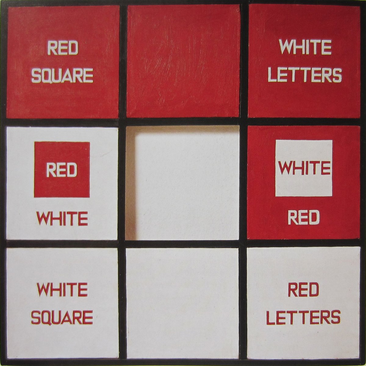Sol LeWitt (Red Square, White Letters)