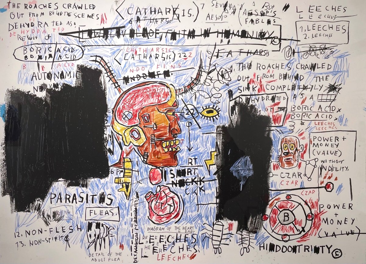 Artwork © Jean-Michel Basquiat - Leeches, 1983/2017