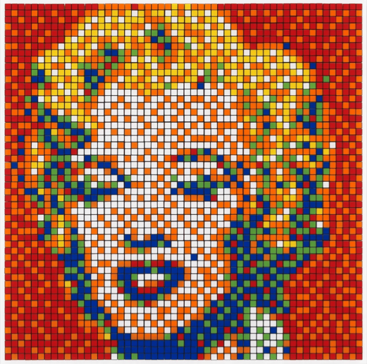Artwork © Invader - Rubik Shot Red Marilyn NVDR1-4, 2023