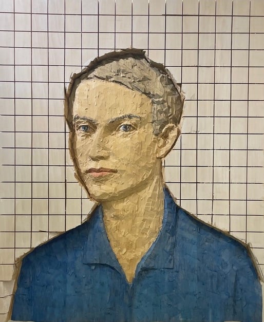 Artwork © Stephan Balkenhol  - Relief Mann, 2010 ( Wood )