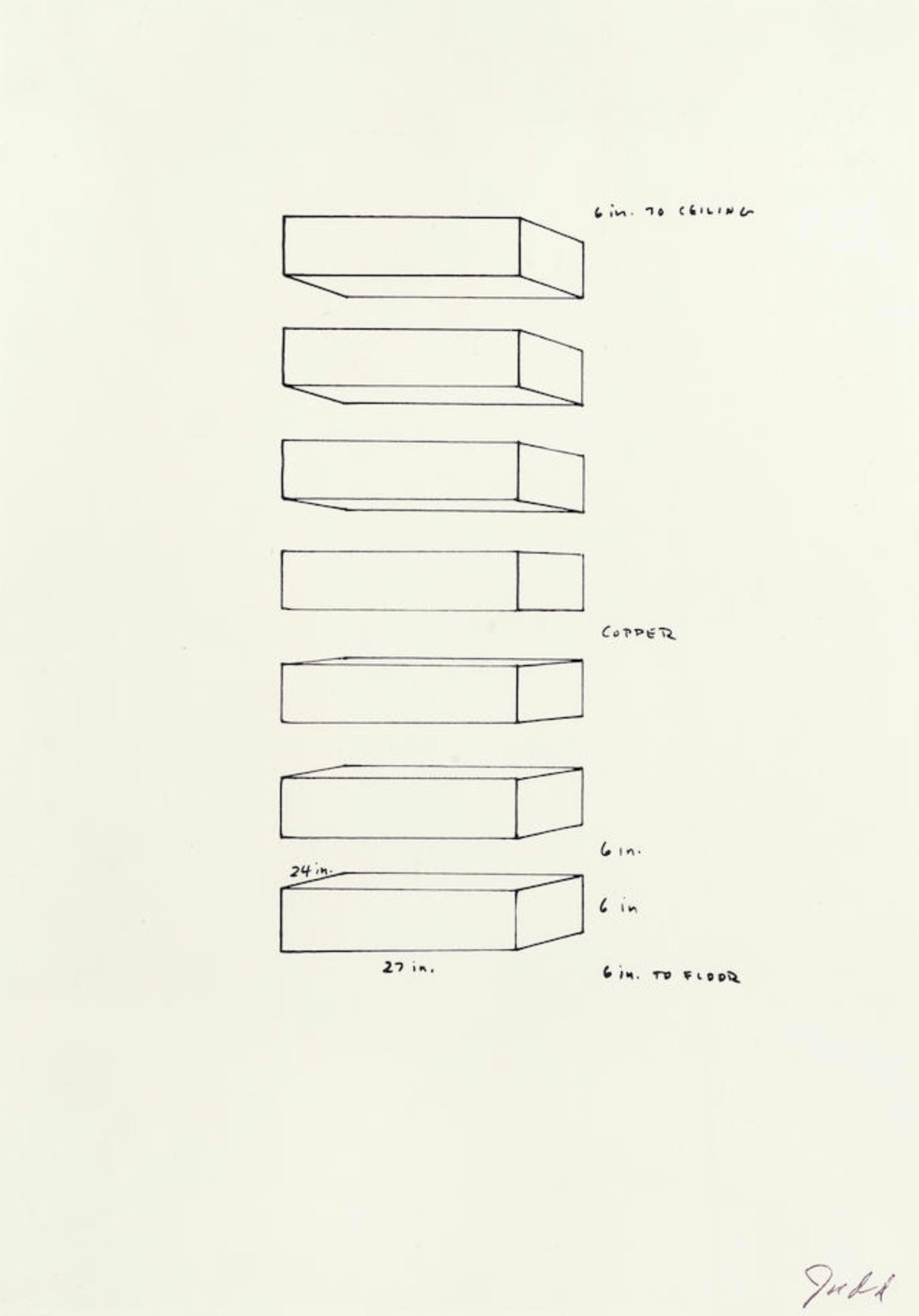 Donald Judd - Untitled (from Kunstmarkt Köln), 1969