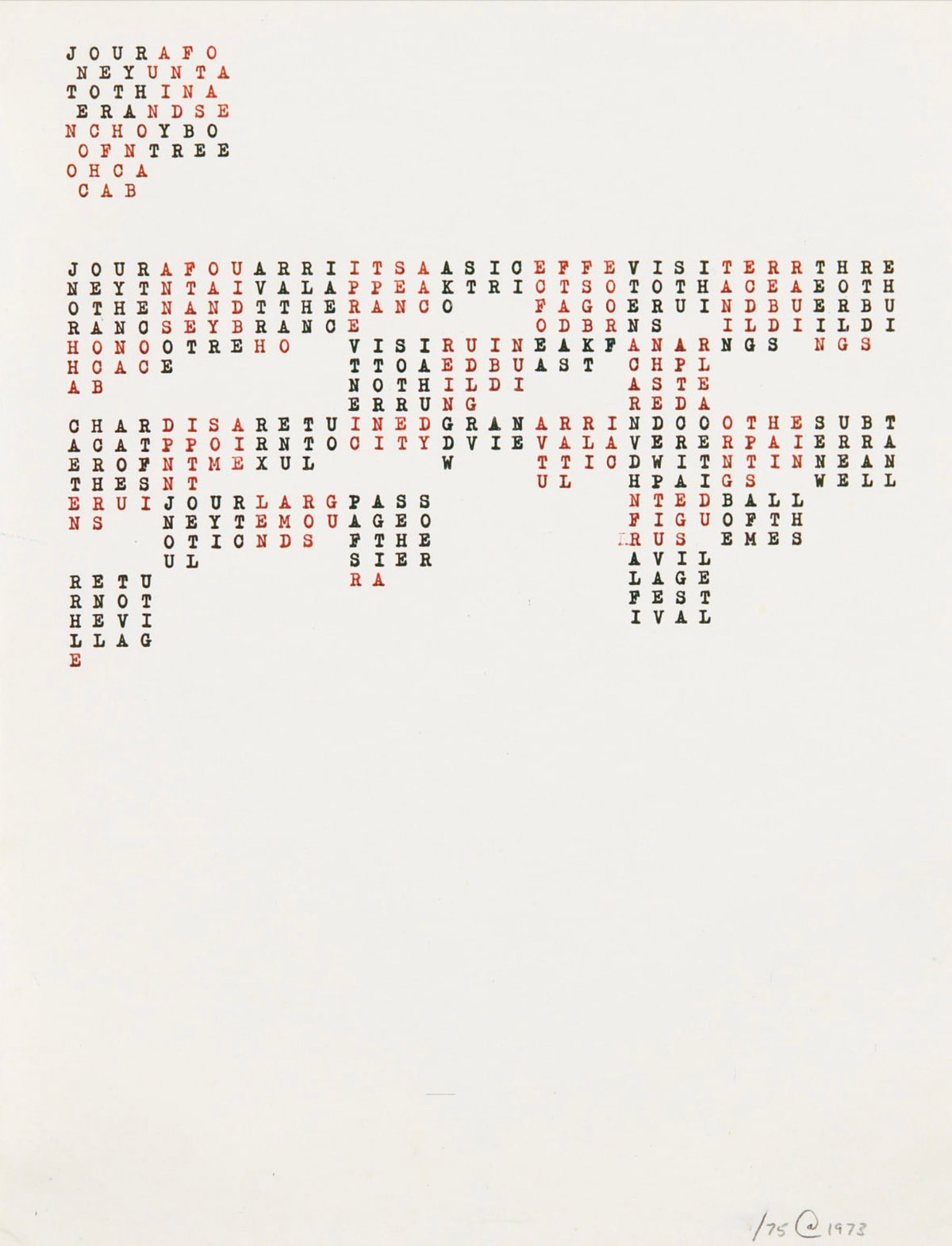 Carl Andre - Untitled, 1973 