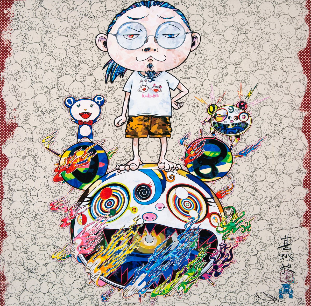 Takashi Murakami - Obliterate the self and even a fire is cool, 2013 