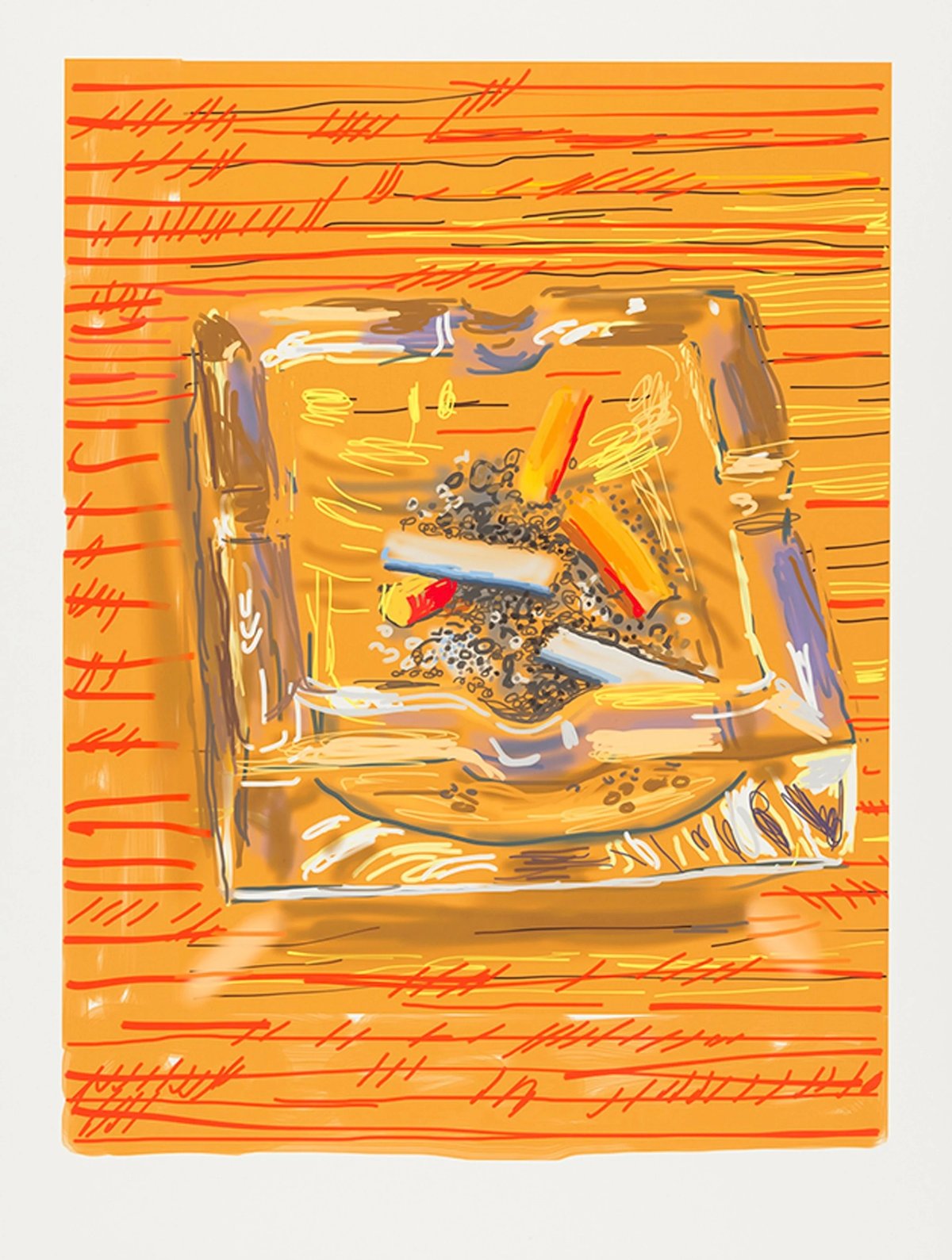 David Hockney - iPad drawing - Ashtray, 2010