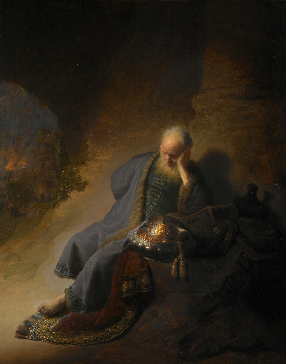 Rembrandt,  Jeremiah Lamenting the Destruction of Jerusalem, 1630 / Image © Europeana / Unsplash