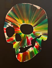 Skull Spin Painting