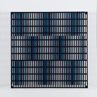Antonio Asis – Vibration bandes noir, bleu et turquoise, 2010 – Técnica mixta