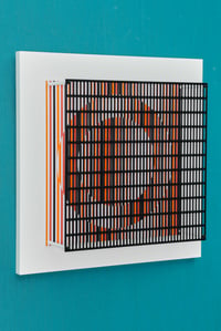Antonio Asis – vibration cercles noir, orange et rouge, 2010 – Técnica mixta
