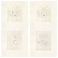 Jonathan Monk – My Left Hand Holding a Square 4, 2008 – Punta Seca