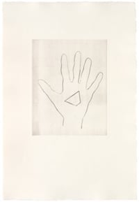 Jonathan Monk – My Left Hand Holding a Piece 3, 2008 – Set 3 Dry points